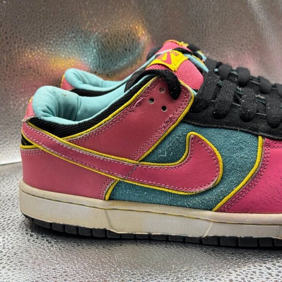 Nike Other - Size 9.5‎ Nike Dunk SB Low Pacman Mens Pink Blue Athletic Sneakers 313170-461